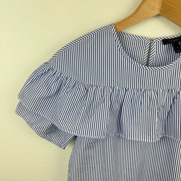 J. Crew Edie Top in Blue Stripe - Picture 4 of 8